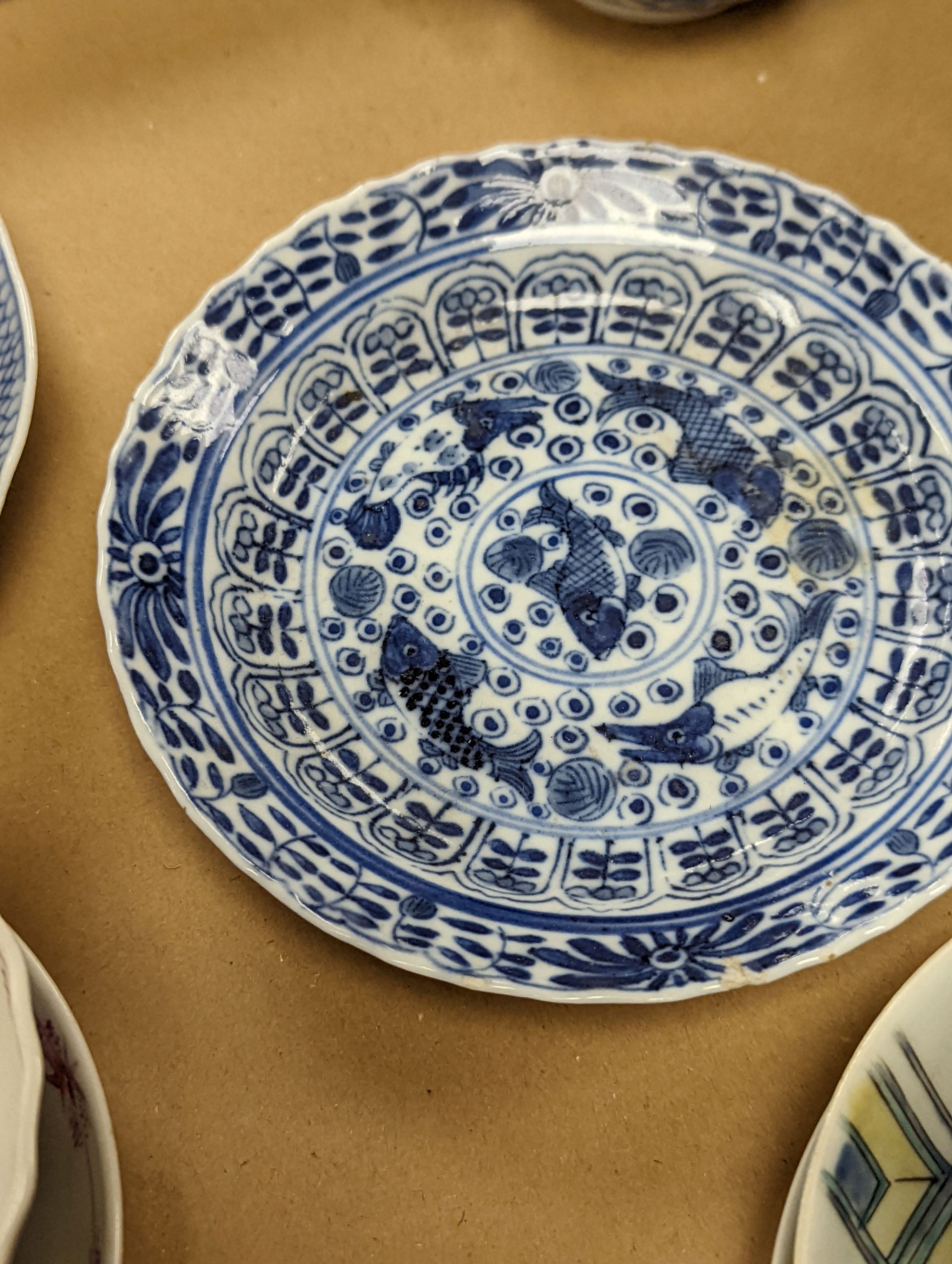 A group of Chinese porcelain teabowls and saucers, 18th-20th century